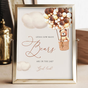 Chocolate Bear Balloons Guess How Many Bears Sign