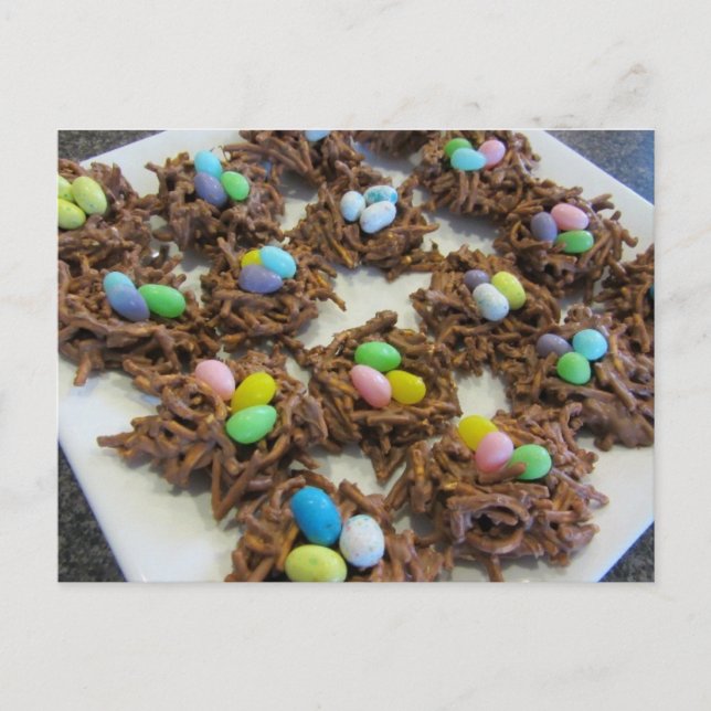 Chocolate Bird Nest Cookies Postcard (Front)