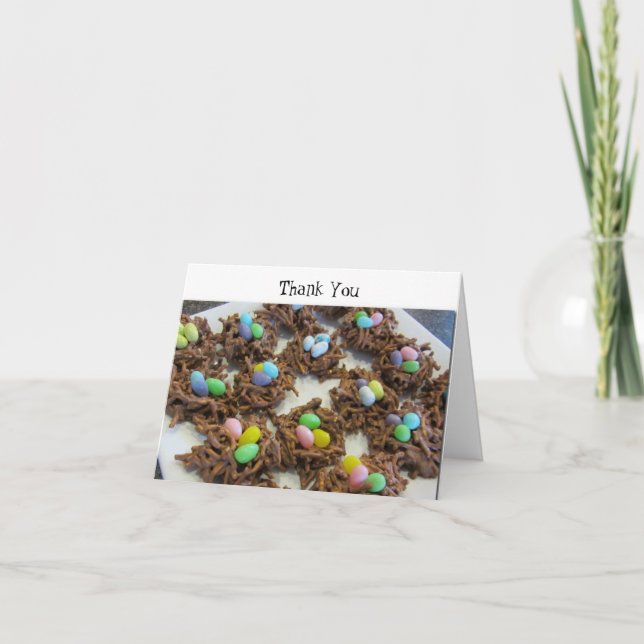 Chocolate Bird Nests Thank You Card (Front)