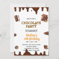 Chocolate birthday invitation