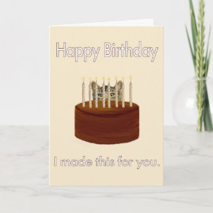 chocolate birthday kitty card