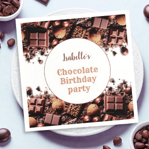Chocolate Birthday Party Paper Napkins