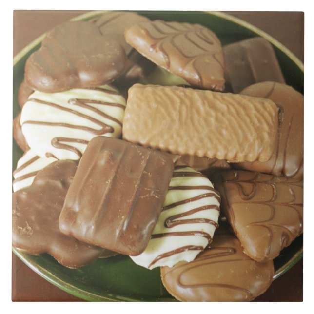 Chocolate biscuits ceramic tile (Front)