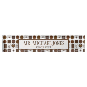 Chocolate Bon Bons Chocolatier Candy Pastry Chef Nameplate