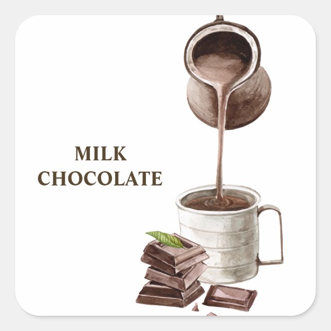  Chocolate Bouquet Frame Square Sticker (Front)