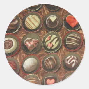 Chocolate Box Classic Round Sticker