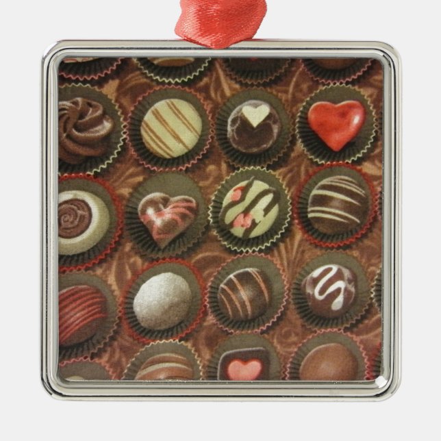 Chocolate Box Metal Ornament (Front)