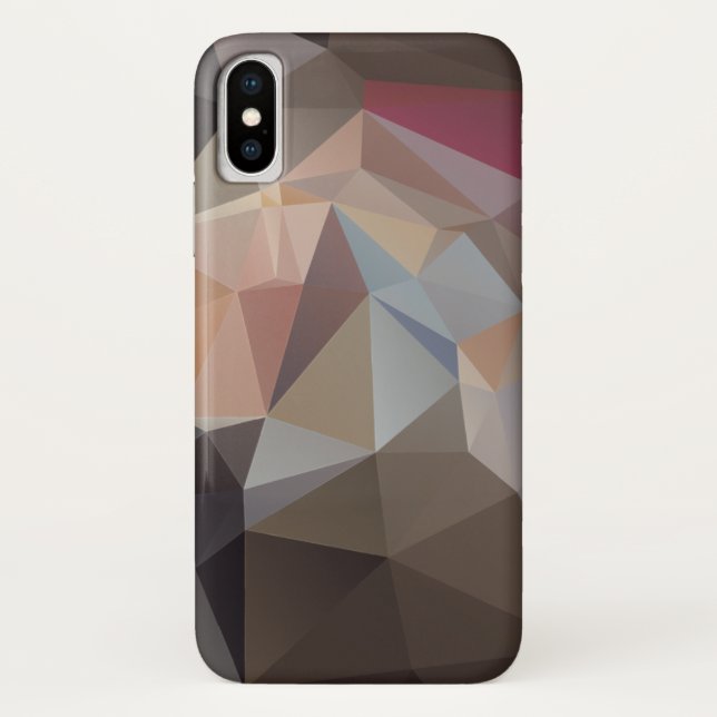Chocolate Brown and Pastel Pyramid Art Case-Mate iPhone Case (Back)