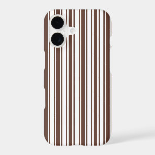Chocolate brown and white candy stripes