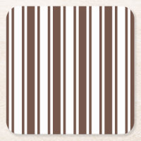 Chocolate brown and white candy stripes