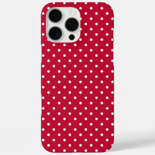 Chocolate Brown and White Polka Dot Pattern iPhone 16 Pro Max Case