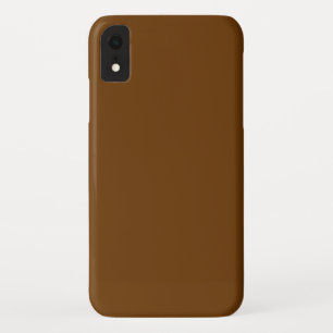 Chocolate Brown Background Colour You Can Customis iPhone XR Case