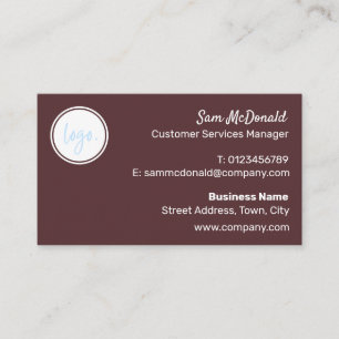 CHOCOLATE BROWN BUSINESS LOGO COMPANY BRAND BUSINESS CARD