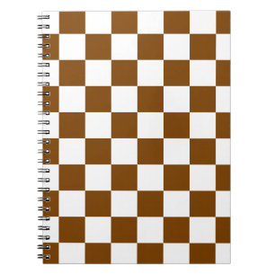 Chocolate Brown Checks Notebook