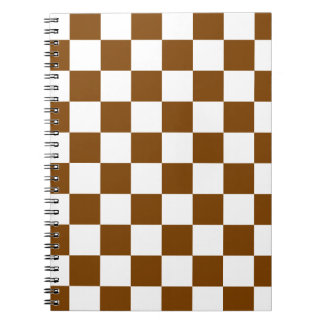 Chocolate Brown Checks Notebook