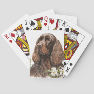 Chocolate Brown Cocker Spaniel Playing Cards