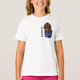 Chocolate Brown Dachshund Personalized T-shirt