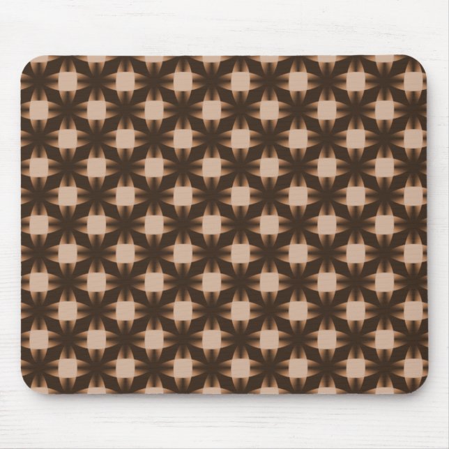 Chocolate Brown Daring Discs Mousepad (Front)