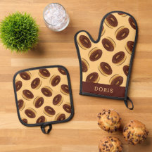 Chocolate brown doughnuts pattern