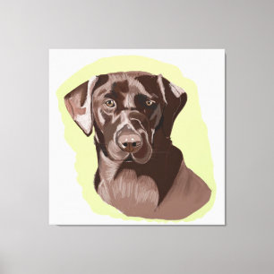 Chocolate Brown Labrador Canvas Print