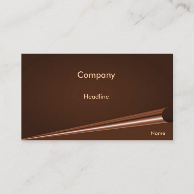 Chocolate Brown Page Curl Profile Card (Front)