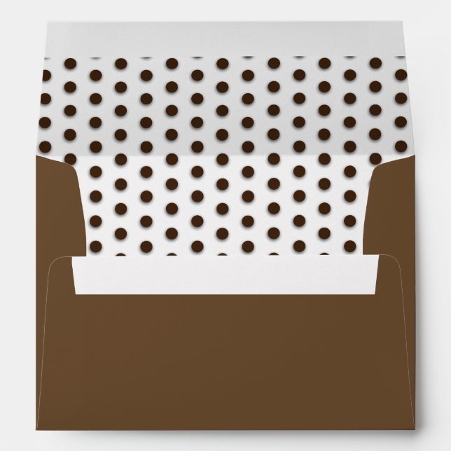 Chocolate Brown Polka Dots! Envelopes (Back (Bottom))