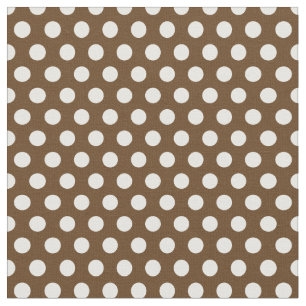 Chocolate Brown Polka Dots Fabric