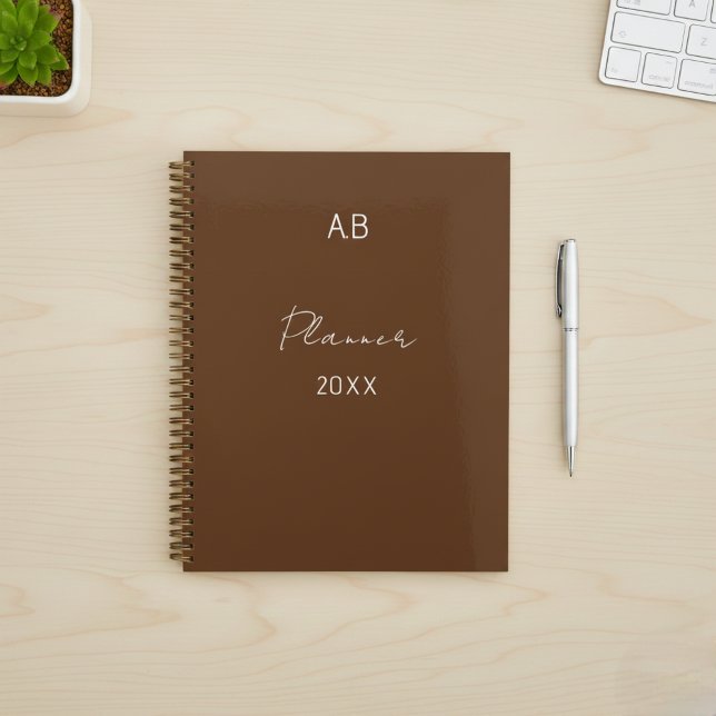 Chocolate Brown Professional Planner with name (Creator Uploaded)