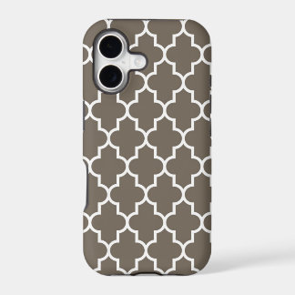 Chocolate Brown Quatrefoil