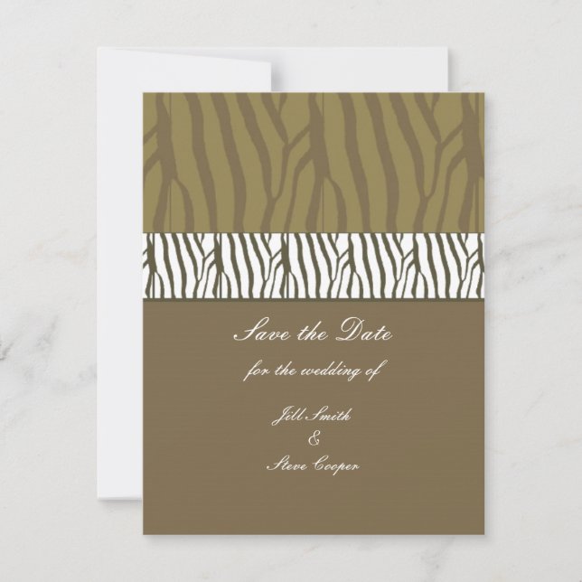Chocolate Brown Save the Date (Front)