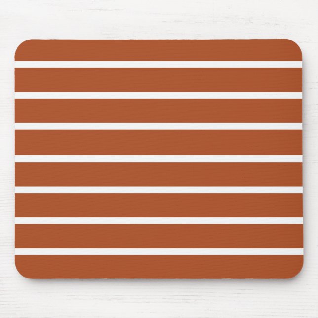 Chocolate Brown Stripes Design  Mouse Pad (Front)