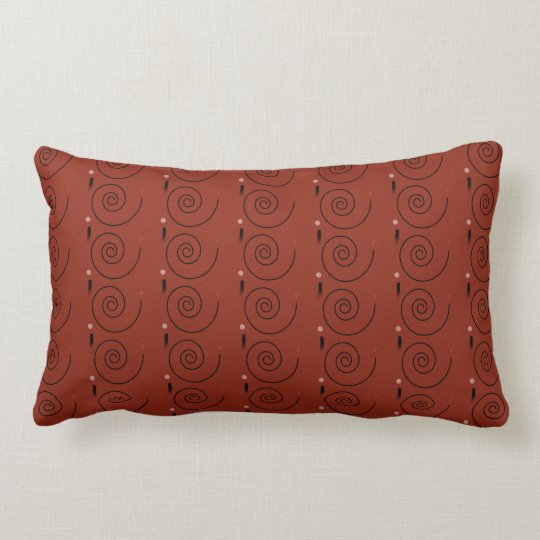 Chocolate Brown Swirls Dots Lumbar Throw Pillow Zazzle