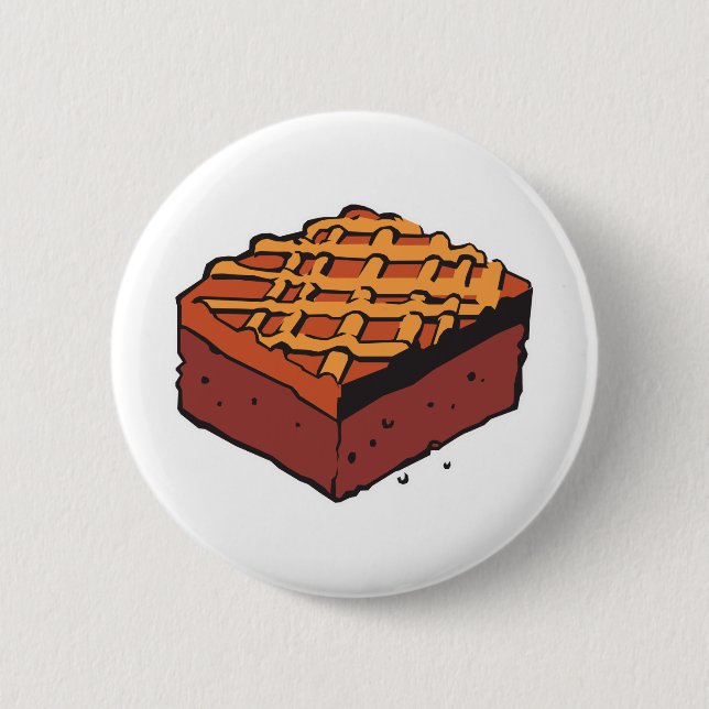 chocolate brownie 6 cm round badge (Front)