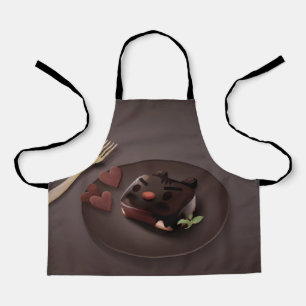 Chocolate Brownie Illustration Apron