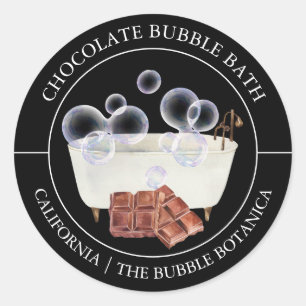 Chocolate Bubble Bath label