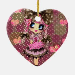 Chocolate Bubbles Kawaii Sweet Lolita PinkyP Ceramic Ornament