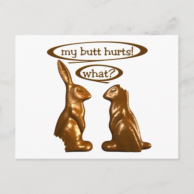 Chocolate bunnies postcard (Front)