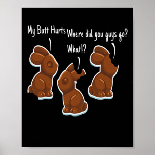 Chocolate Bunny Easter Bunny Easter Rabbit Poster