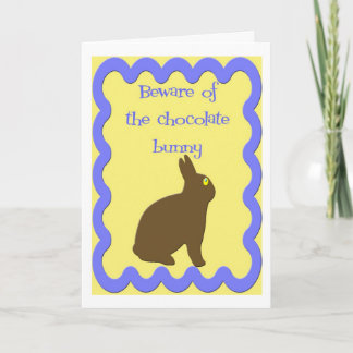 Chocolate Bunny  (Easter) Holiday Card