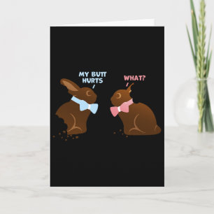 Chocolate Bunny Easter Sket Funny Teens Gift My Bu Card
