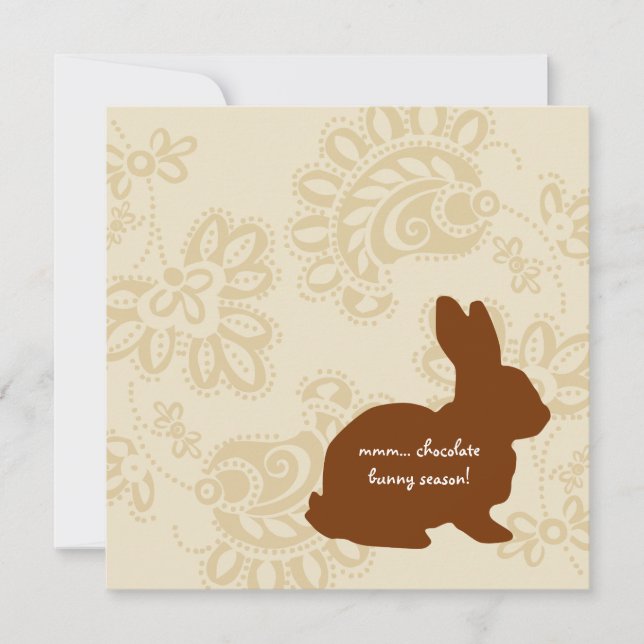 Chocolate Bunny Invitation (Front)