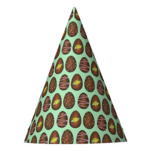 Chocolate Buttercream Easter Egg Candy Icing Green Party Hat