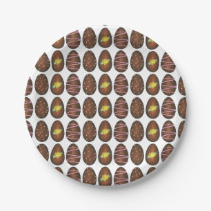Chocolate Buttercream Easter Egg Creme Candy Paper Plate