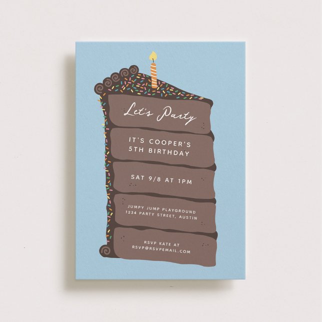 Chocolate Cake Birthday Party Invitation (Creator Uploaded)