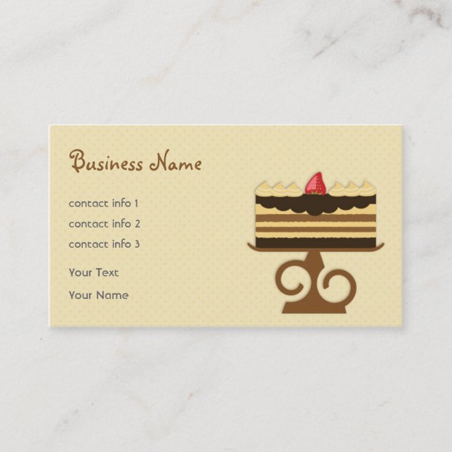 Chocolate Cake Business Card (Front)