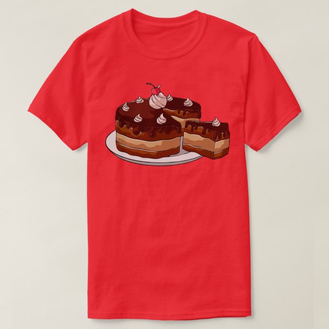 Chocolate Cake Cakes T-Shirt (Design Front)