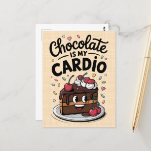 Chocolate cake festival postcard