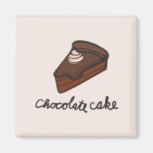 Chocolate Cake Icon Magnet