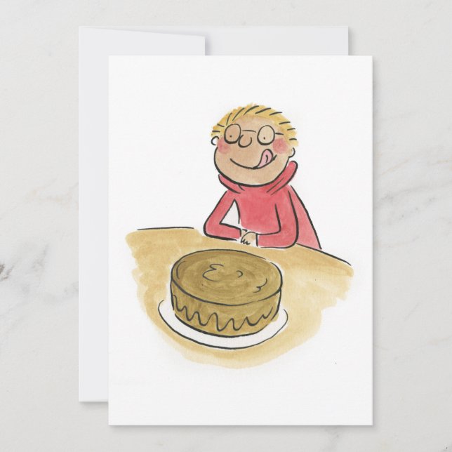 Chocolate Cake Invitation (Front)
