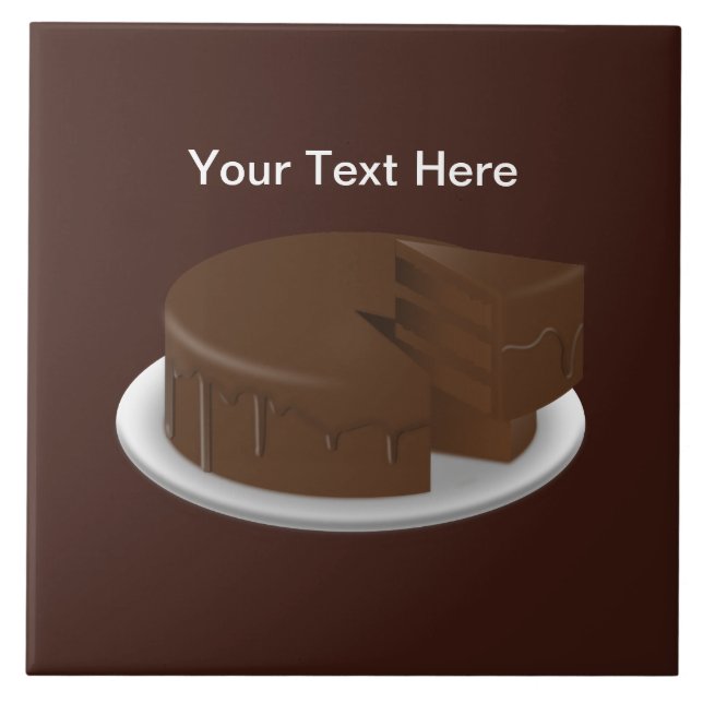 Chocolate Cake Kitchen Ceramic Tile (Front)